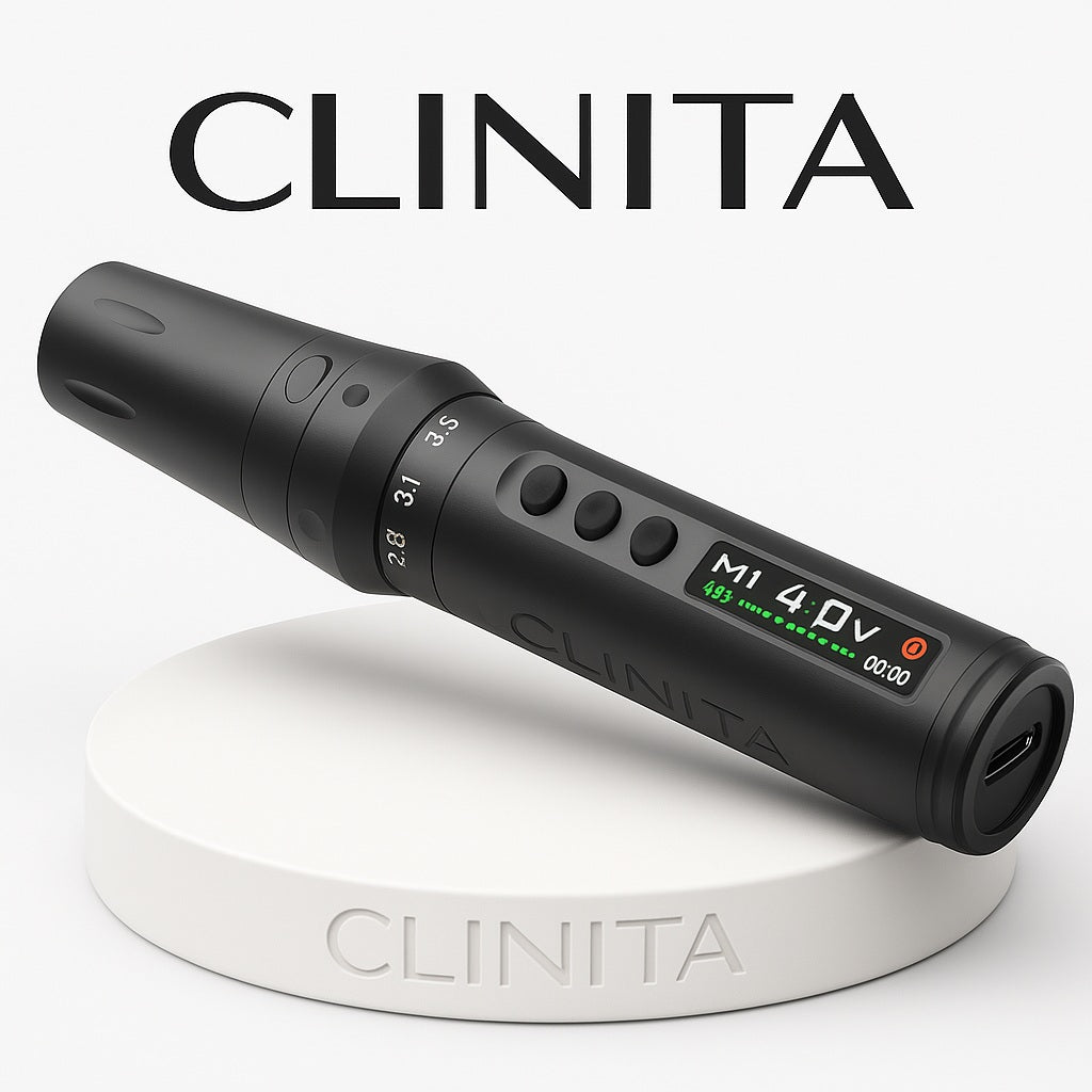 Clinita C-MED permanente make-up toestel – ergonomisch en autoclaveerbaar handstuk met batterij